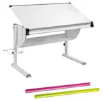 m&ouml;max Dornbirn - Ihr Trendm&ouml;belhaus in Dornbirn Schreibtisch Matts ca. 118x73 cm Wei&szlig;/Pink/Gr&uuml;n