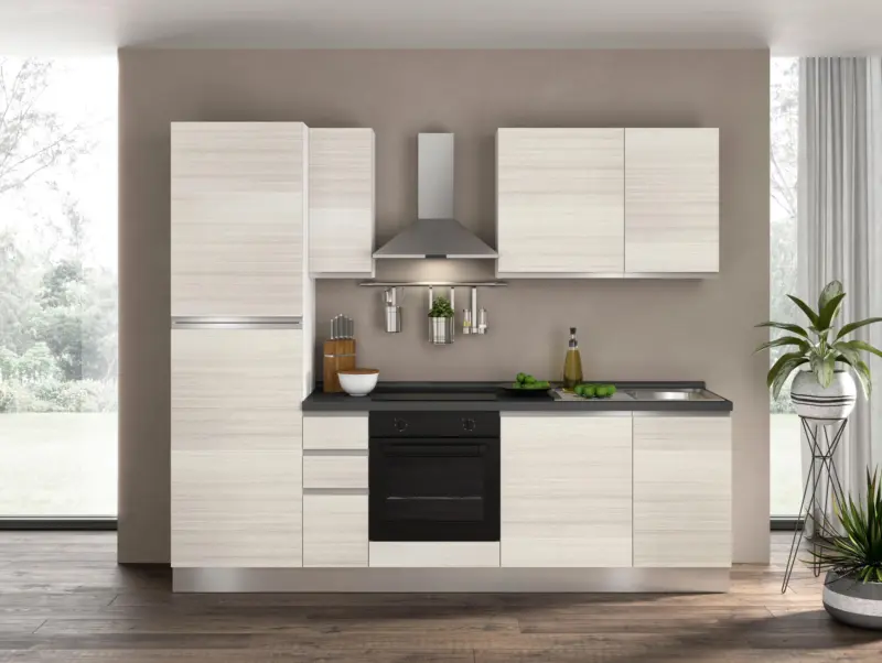 K&uuml;chenblock Moena ca. 255 cm Eukalyptusfarben