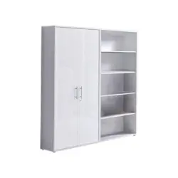 Aktenschrank Office Edition Sw Set 1 hoch Grau/Wei&szlig;