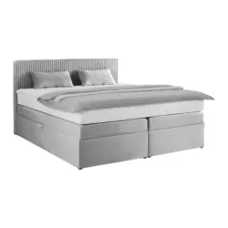 Boxspringbett Rossa in Grau ca. 180x200cm