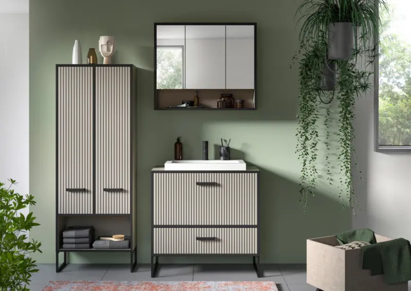 Badezimmer BAGNO 3-teilig ca. 142 cm Kaschmir