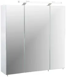 Spiegelschrank Dorina 700 mit LED Wei&szlig; 3-t&uuml;rig