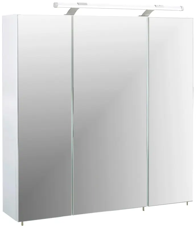 Spiegelschrank Dorina 700 mit LED Wei&szlig; 3-t&uuml;rig