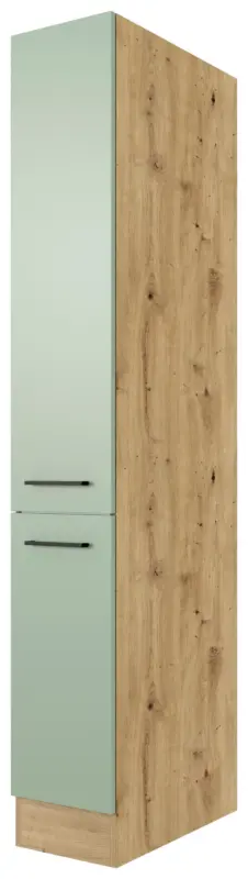 Apothekerschrank Cara ca. 30x200x57 cm Gr&uuml;n/Eiche