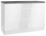 m&ouml;max Dornbirn - Ihr Trendm&ouml;belhaus in Dornbirn K&uuml;chenunterschrank Monza ca. 120x86 cm Wei&szlig;/Grau