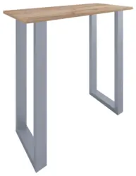 Bartisch XONA Silber/ Honigeiche ca.110x102x50cm