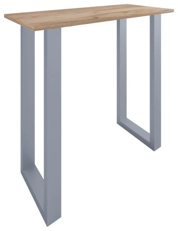 Bartisch XONA Silber/ Honigeiche ca.110x102x50cm