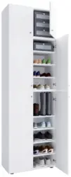 Schuhschrank Lona XXL ca.70x223x39cm Wei&szlig;