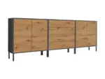 m&ouml;max Dornbirn - Ihr Trendm&ouml;belhaus in Dornbirn Sideboard Mailand Set 5 Anthrazit/Eiche