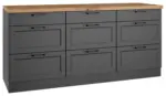 m&ouml;max Dornbirn - Ihr Trendm&ouml;belhaus in Dornbirn K&uuml;chenunterschrank Meran ca. 180x86 cm Grau/Eiche