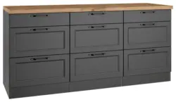 K&uuml;chenunterschrank Meran ca. 180x86 cm Grau/Eiche