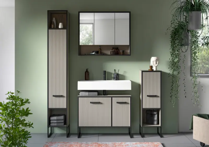 Badezimmer BAGNO 4-teilig ca.140xm Kaschmir