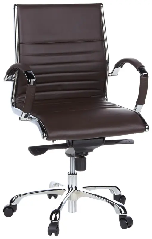 Drehstuhl Parma 10 Dunkelbraun/Chromfarben