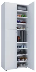 Schuhschrank Lona XXL ca.70x182x37cm Wei&szlig;