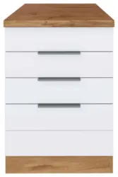 Kochfeldumbauschrank Florenz ca. 60 cm Wei&szlig;/Eiche