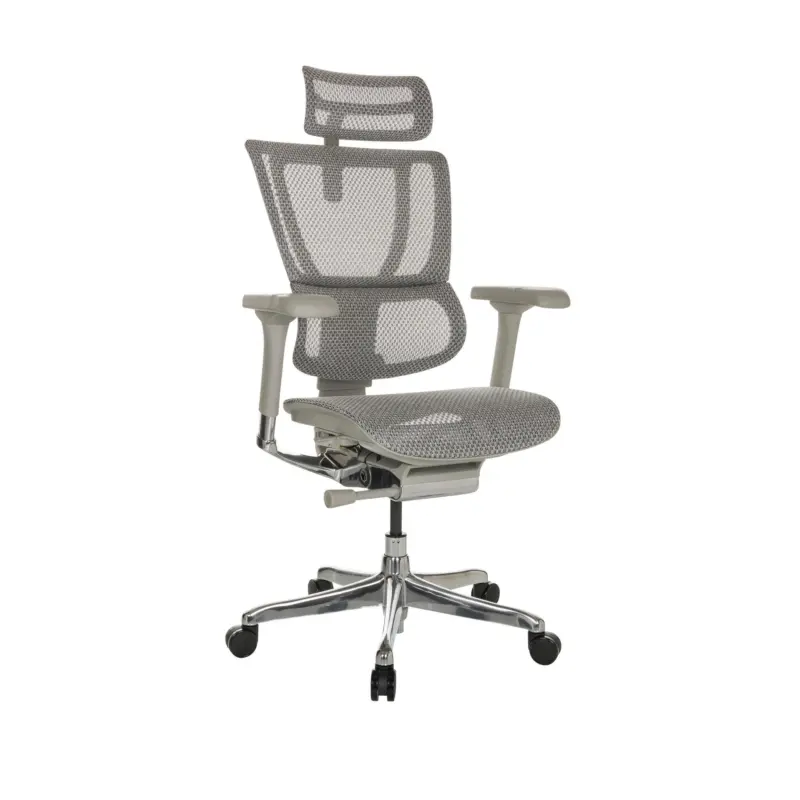 Drehstuhl Ergohuman Slim Hellgrau ca. 69x116-138x66cm