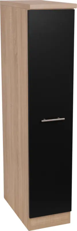 Apothekerschrank MERLE Schwarz/Eichefarben