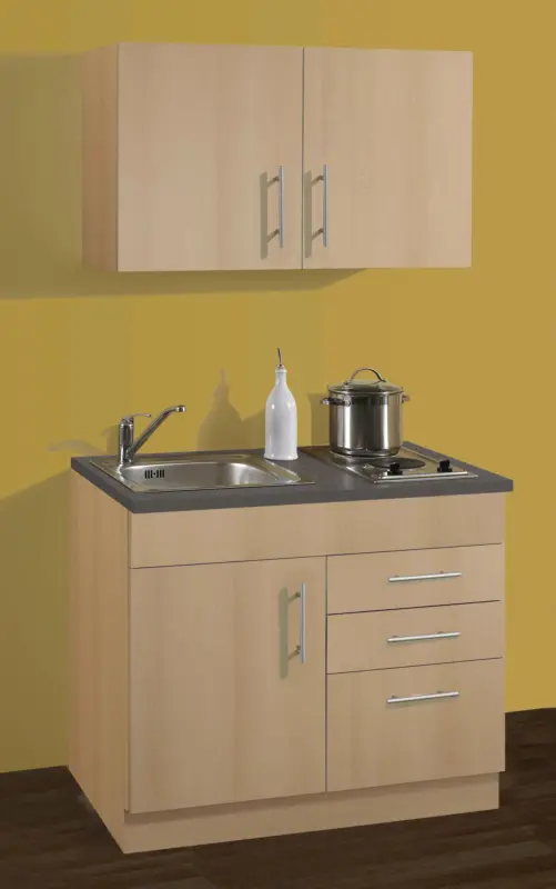 Minik&uuml;che Toronto B: ca. 100cm Buchefarben