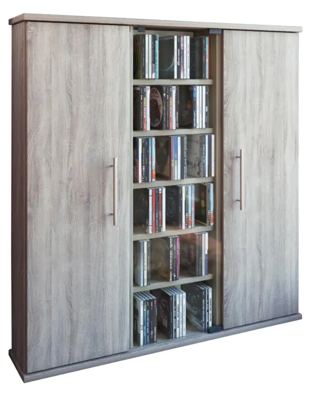 CD-Regal Santo in Eichefarbe, B: 86 cm