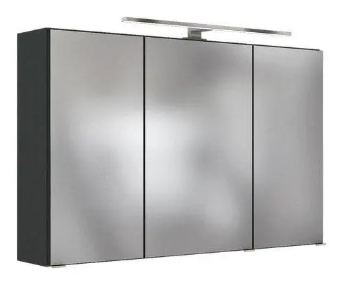Spiegelschrank Pienza mit LED 3-t&uuml;rig ca. 100x64 cm Grau