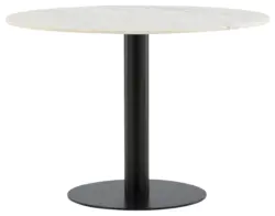 Esstisch Estelle &Oslash; ca. 106 cm Marmor/Schwarz