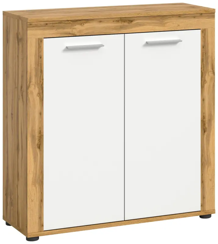 Highboard Jam ca. 80x88x35 cm Eiche/Wei&szlig;