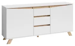 Sideboard B:160 cm Valentin 02 Wei&szlig;/Artisan Eiche Dekor