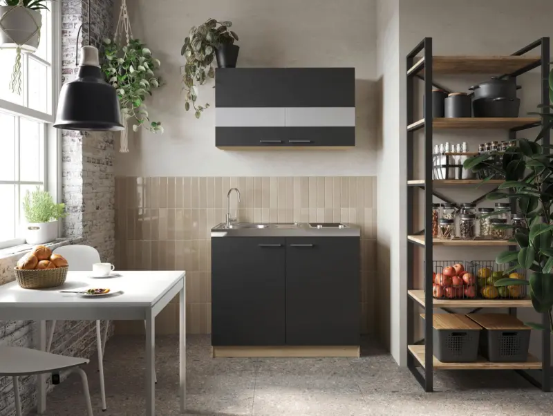 Minik&uuml;chen Merle B: ca. 100cm Schwarz/Eiche