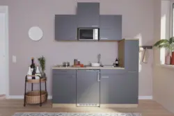 Minik&uuml;che Luis mit Ger&auml;ten ca. 180 cm Grau