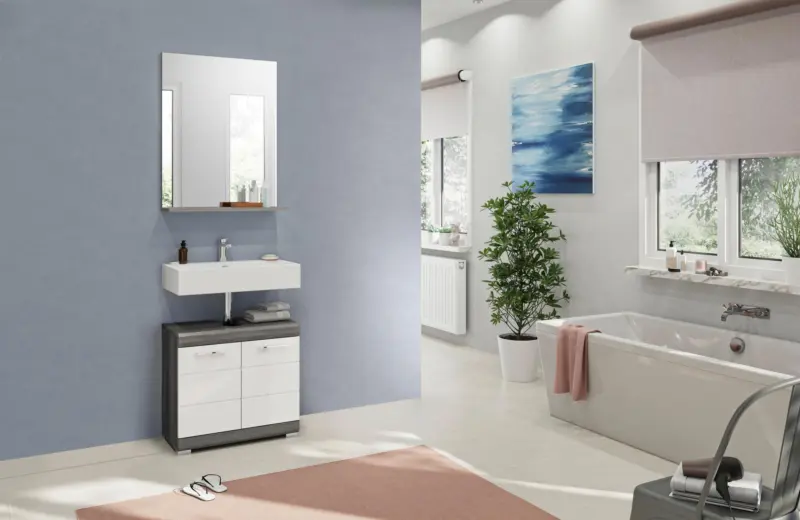 Badezimmer Scout 2-tlg. ca. 60 cm Anthrazit/Wei&szlig;