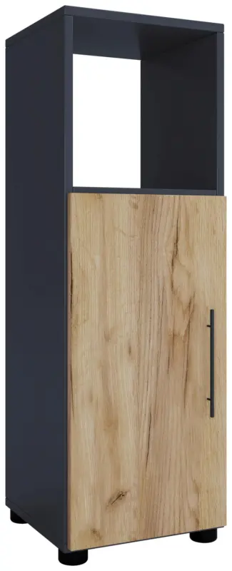 Midischrank Flandu Honigeiche/Schwarz