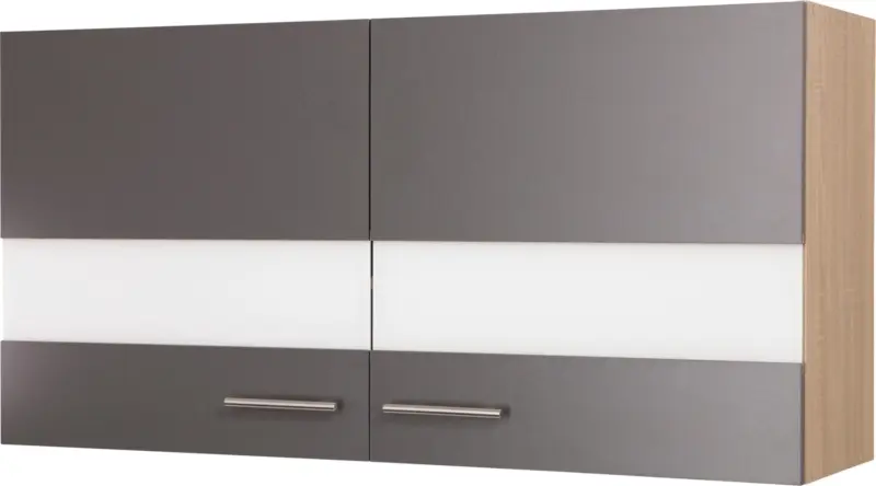 K&uuml;chenoberschrank Merle Grau/Eichefarben