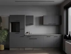 K&uuml;chenleerblock Oliver o. Ger&auml;te Grau/Eichefarben