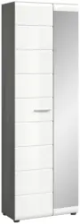 Garderobenschrank Salsa ca. 60x192x37cm Wei&szlig;/Rauchsil.