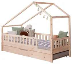 Hausbett Lou m. Zusatzbett ca. 90x200 cm Holz