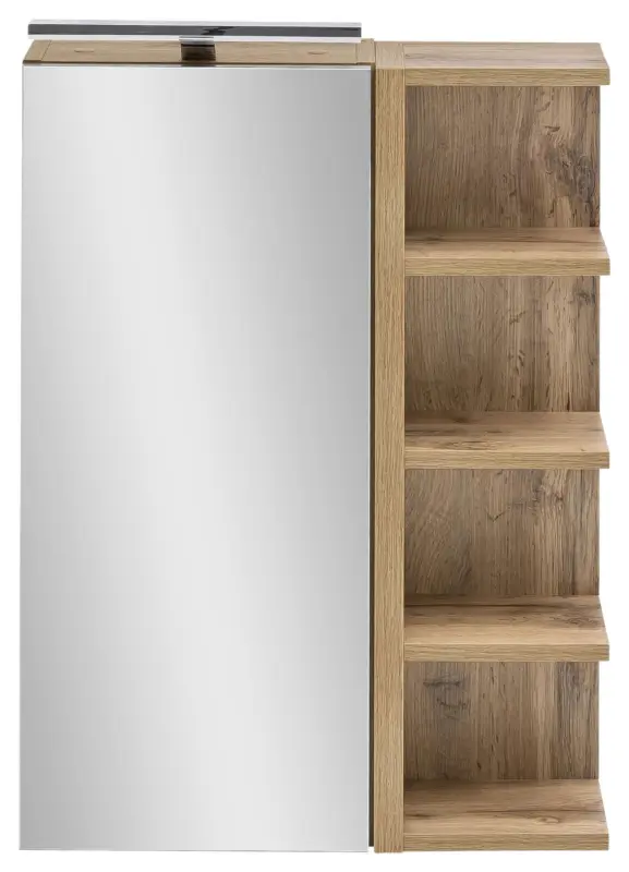 Spiegelschrank Matteo mit LED Eiche 1-t&uuml;rig