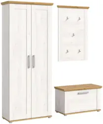 Garderobe Verona 3-tlg. ca. 171x194 cm L&auml;rche/Eiche