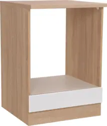 Herdumbauschrank MERLE Wei&szlig;/Eichefarben