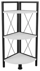 Eckregal INSASI 2 Schwarz/Wei&szlig; ca. 34x87x34 cm