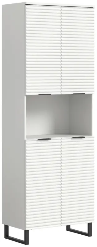 Hochschrank Riff Wei&szlig;/Schwarz