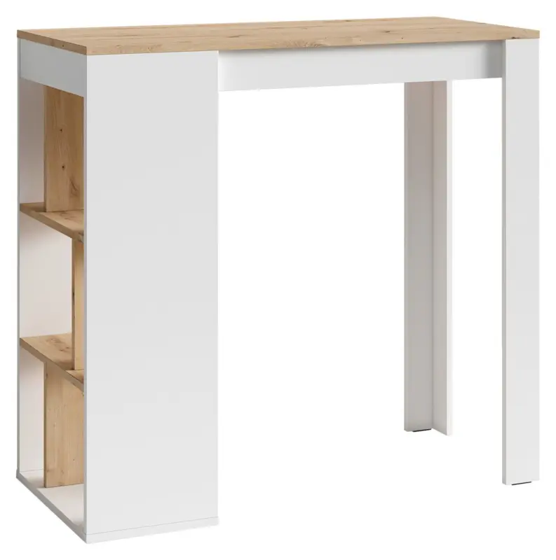 Bartisch Moby Wei&szlig;/Eiche ca. 110x50x104 cm