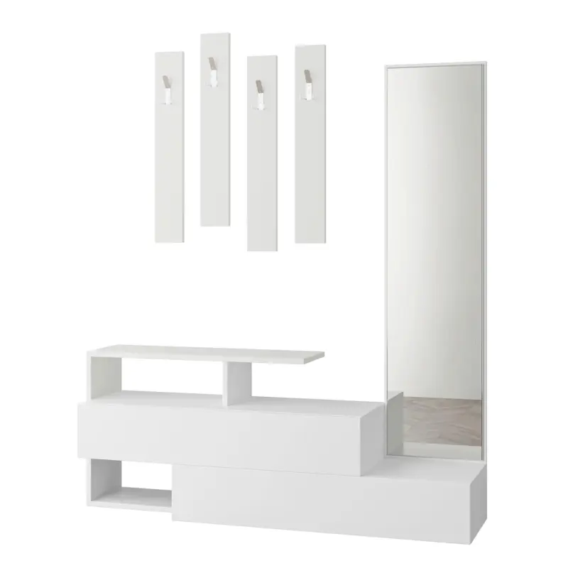 Garderobe Ramda ca. 137x154x35 cm Wei&szlig;