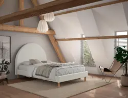 Kinder-/Juniorbett Moon ca. 140x200 cm Wei&szlig;