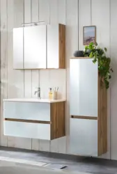 Badezimmer Helsinki Wei&szlig;/Eichefarben