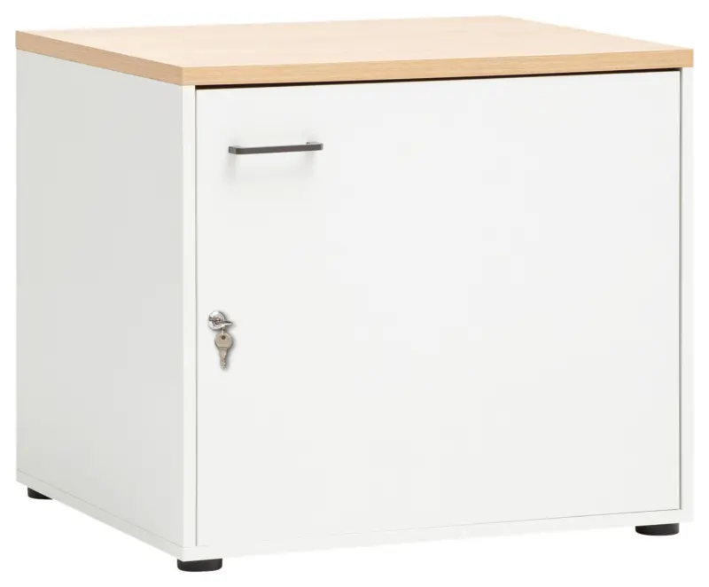 Mehrzweckschrank Solea Wei&szlig;/Eiche