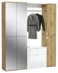 Garderobe Projekt X ca. 152x193 cm Eiche/Wei&szlig;