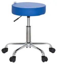 B&uuml;rohocker Operator II Chromfarben/Blau