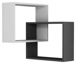 Eckregal RING Anthrazit/Wei&szlig; ca. 60x68x20 cm