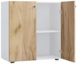 Aktenregal Lona Wei&szlig;/Eichefarben
