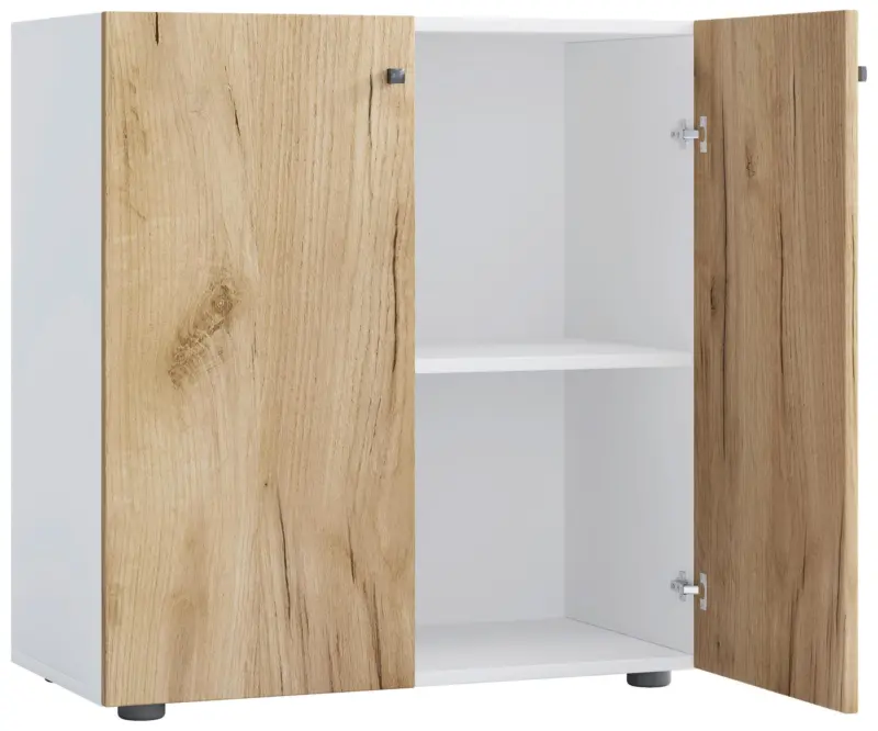 Aktenregal Lona Wei&szlig;/Eichefarben